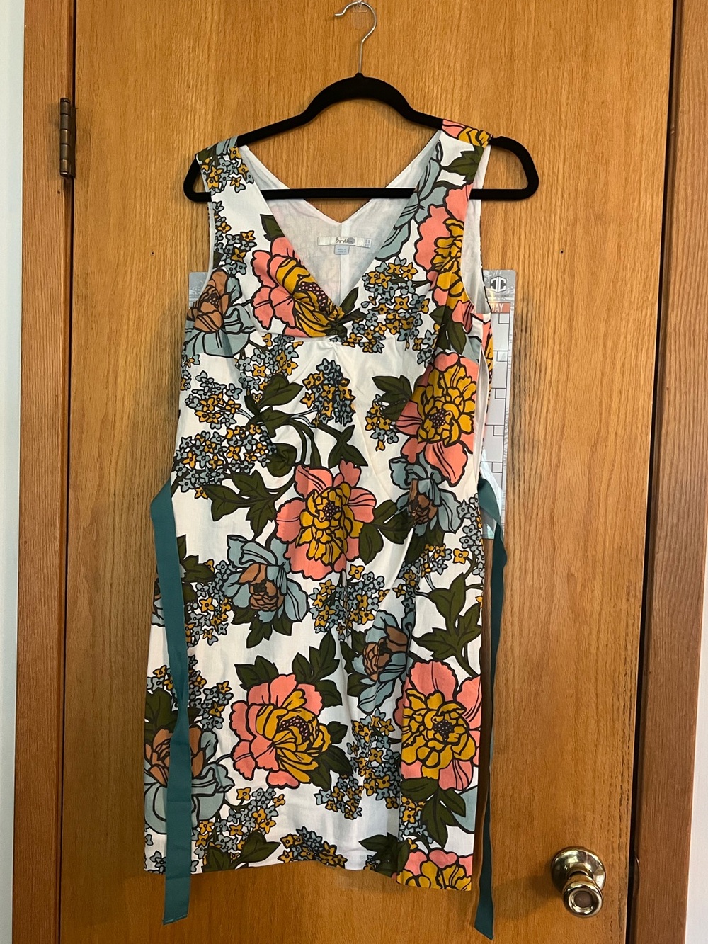 Boden Floral V-Neck Dress